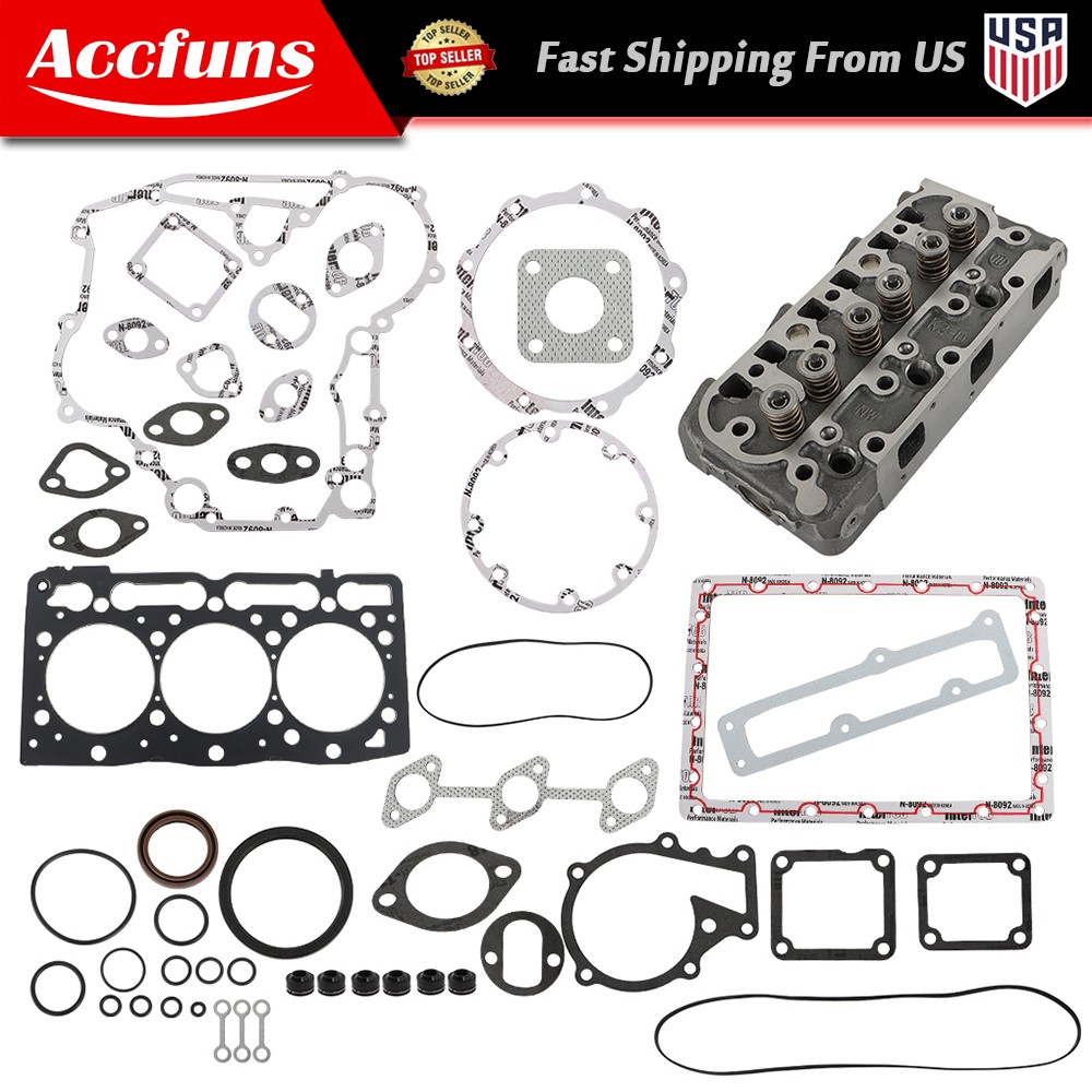 Complete Cylinder Head+Gasket For Kubota D1105 D1105-E2B D1105-E3B/E4B Engine