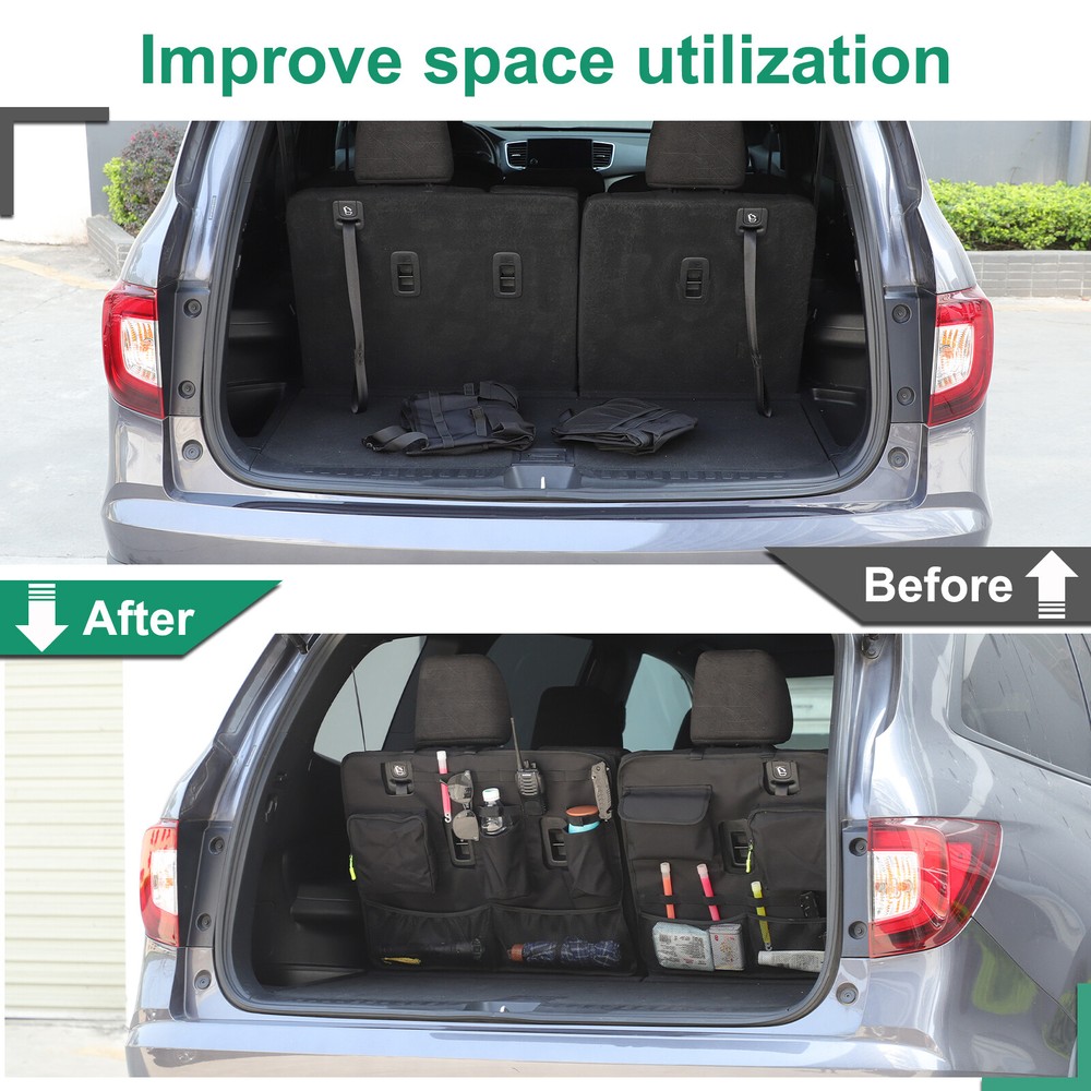 Cargo Net Trunk Organizer Hanging Back Seat Storage For Honda Pilot 2016-2022