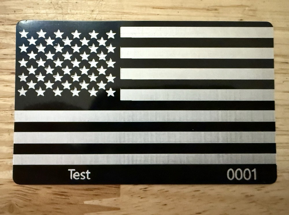 Custom American Flag Miranda Rights Card