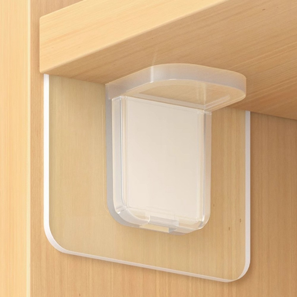 Transparent Shelf Support Nails 16 Pack 7x7cm for Hard Smooth Surfaces
