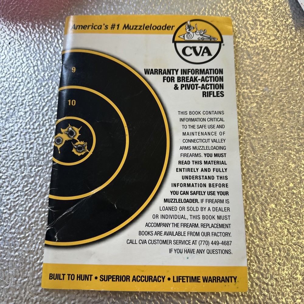 CVA Muzzleloader Break-Action Rifle Manual