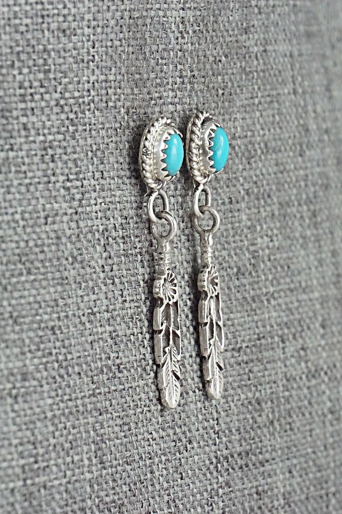 Turquoise and Sterling Silver Earrings - Sharon McCarthy