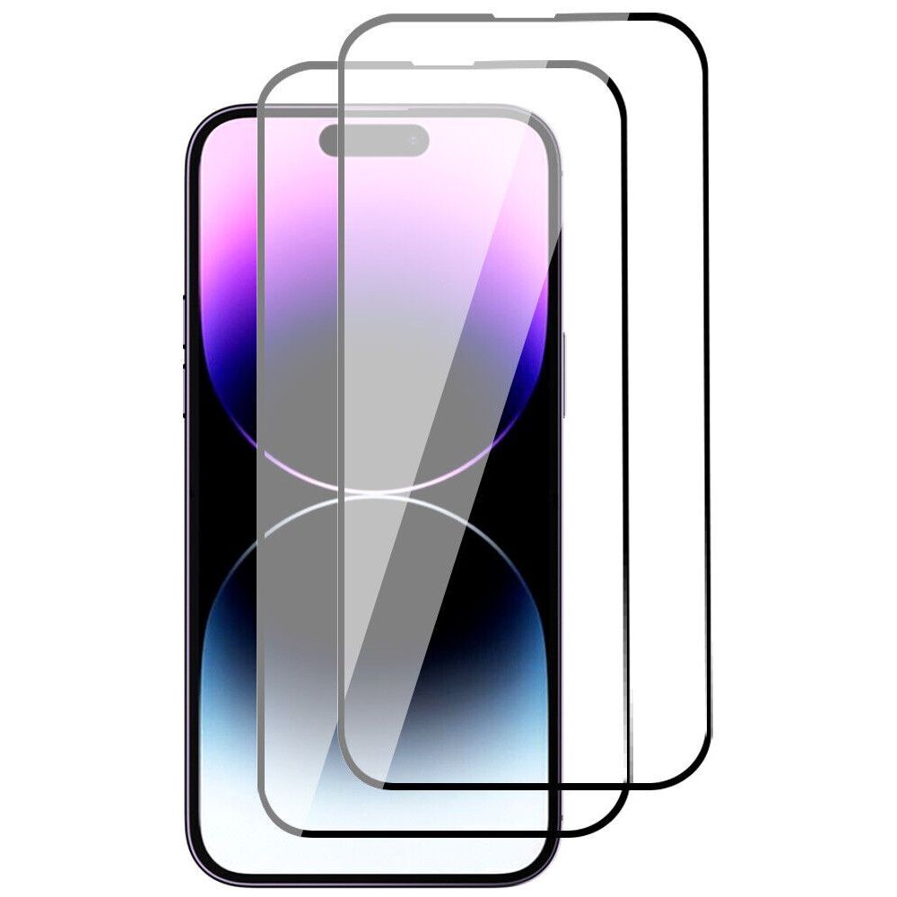 2-Pack Edge-to-Edge Full Coverage HD Tempered Glass Screen Protector for iPhone