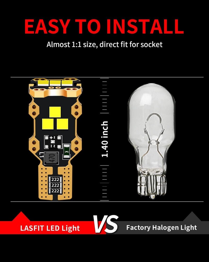 LED Reverse Backup Lights Bulbs 912 921 for Chevy Silverado 1500 2014-2022 White