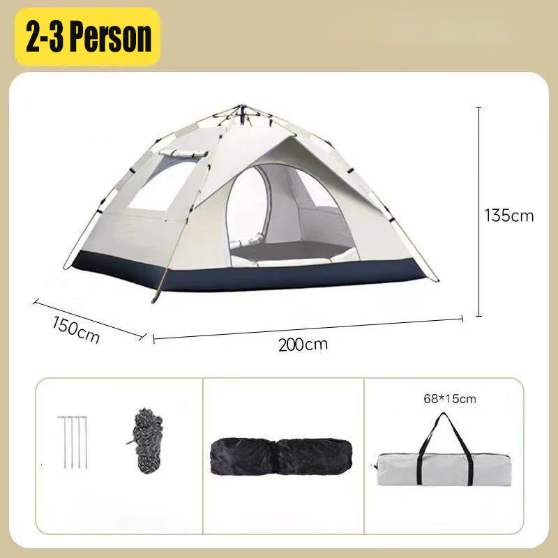 Automatic Instant Outdoor Camping Tent Camping Tent, Quick Setup Zipper Closure