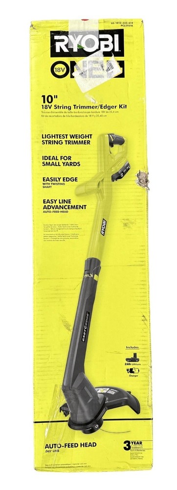 Ryobi ONE+ 18V 10in. Cordless String Trimmer / Edger  - PCLST01K -TOOL ONLY-
