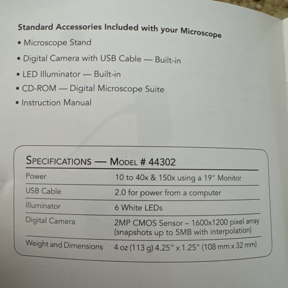 CELESTRON - HANDHELD DIGITAL MICROSCOPE (2011, Celestron)