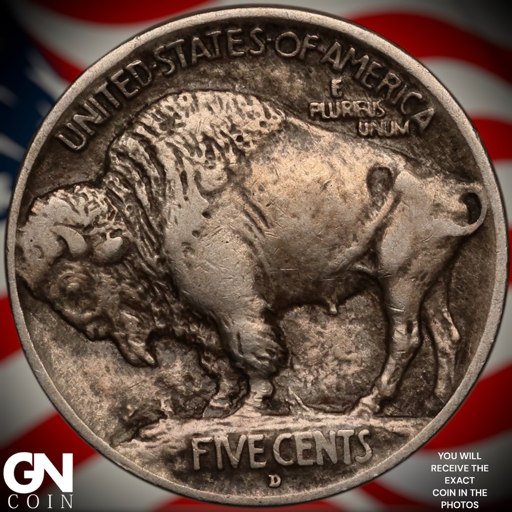 1913 D TYPE 1 Buffalo Nickel A2282