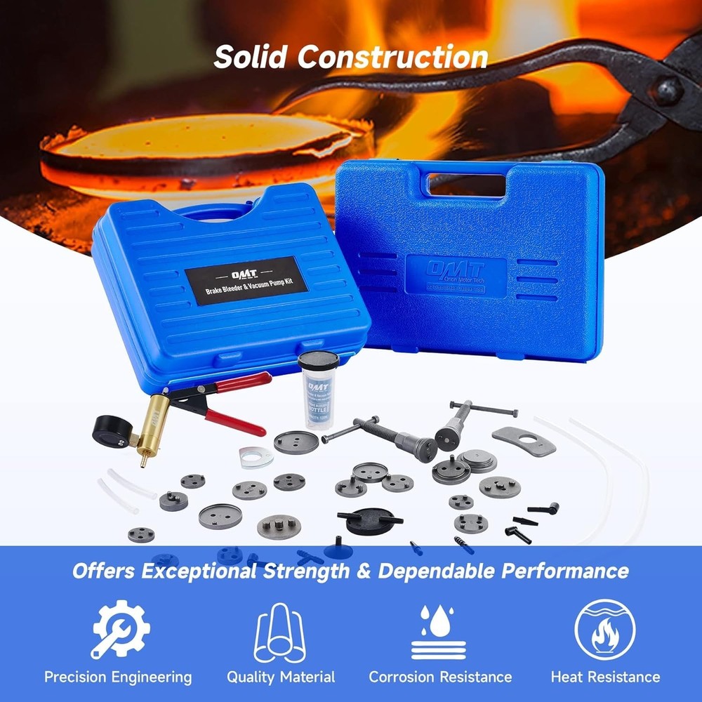 Durable 2-in-1 Brake Maintenance Tool with Compression & Vacuum Pump Features