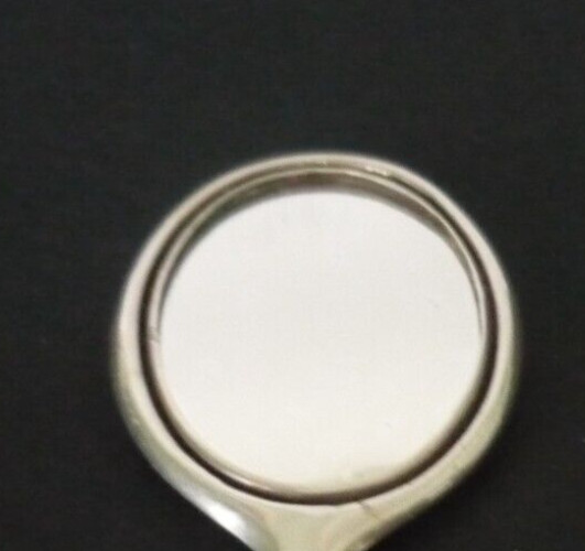 Art Deco Miniature 1922 Hallmarked Silver Engine Turned Hand Held Mirror
