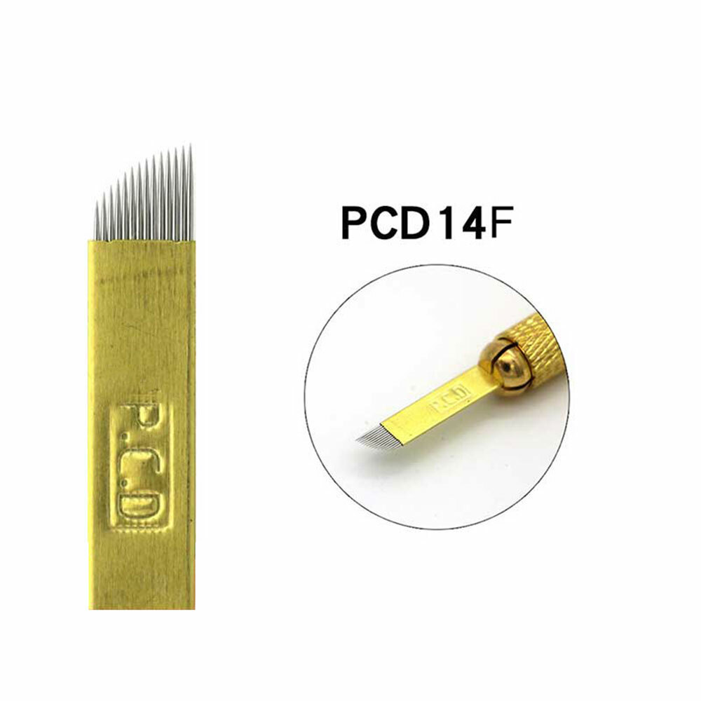 Microblading PCD 12 14 19 U Shape Needles Permanent Makeup Tattoo Eyebrow Blades