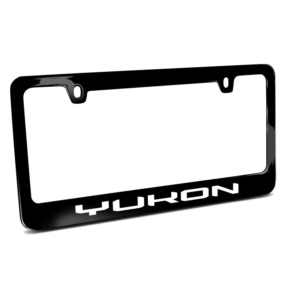 GMC Yukon Black Metal License Plate Frame