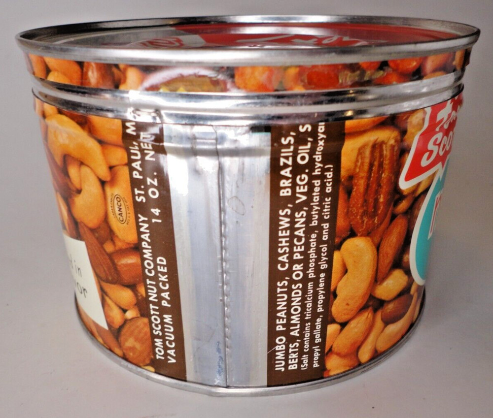 Tom Scott Salted Mixed Nut CANCO Tin with Lid E4
