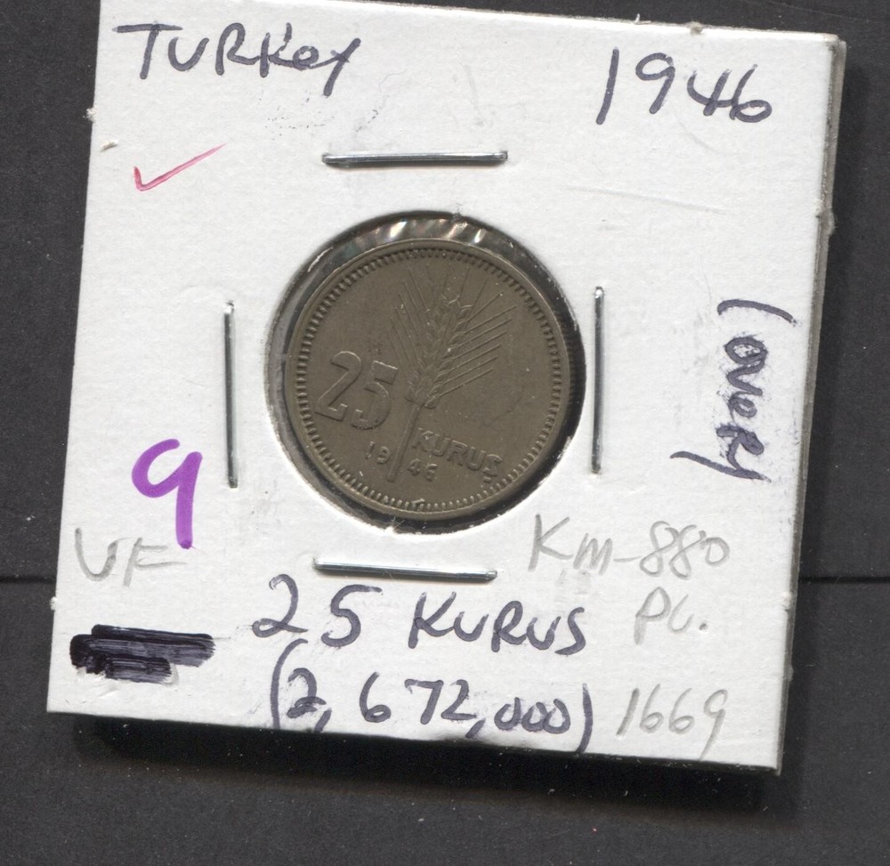 1946-Turkey-UF-25 Kurus