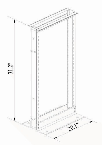 Raising Electronics 15U Rack 2 Post Open Frame IT Network Server Relay Rack 600L
