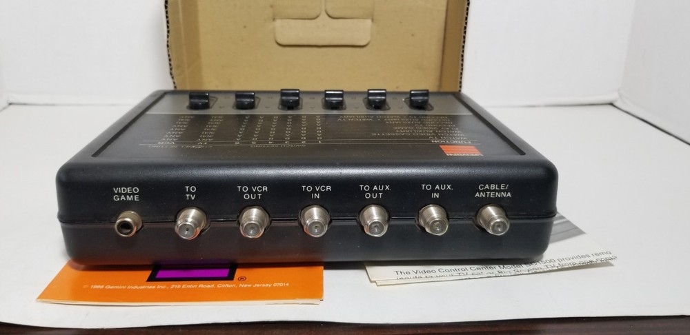 Gemini Cable VCR Video Control Center SC1500 Home Components NIB 6 Input