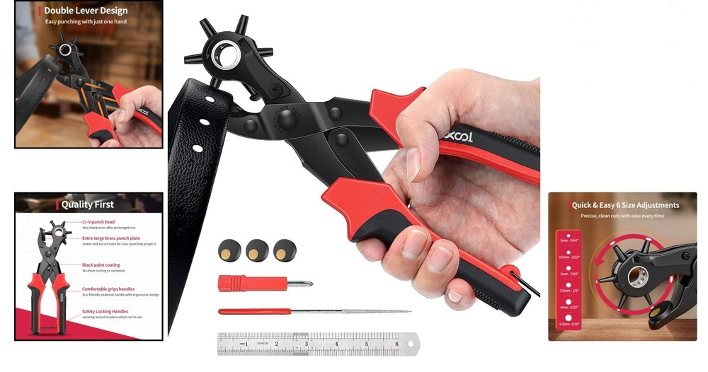 Multi-Function Revolving Punch Tool - Craft Kit with Easy Maintenance Features