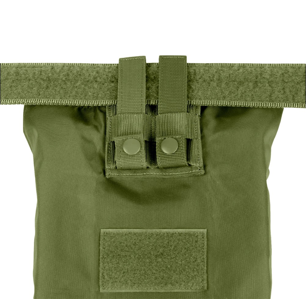 Modular MOLLE Hook Loop Magazine Micro Dump Bungee Retention Pouch OD GREEN