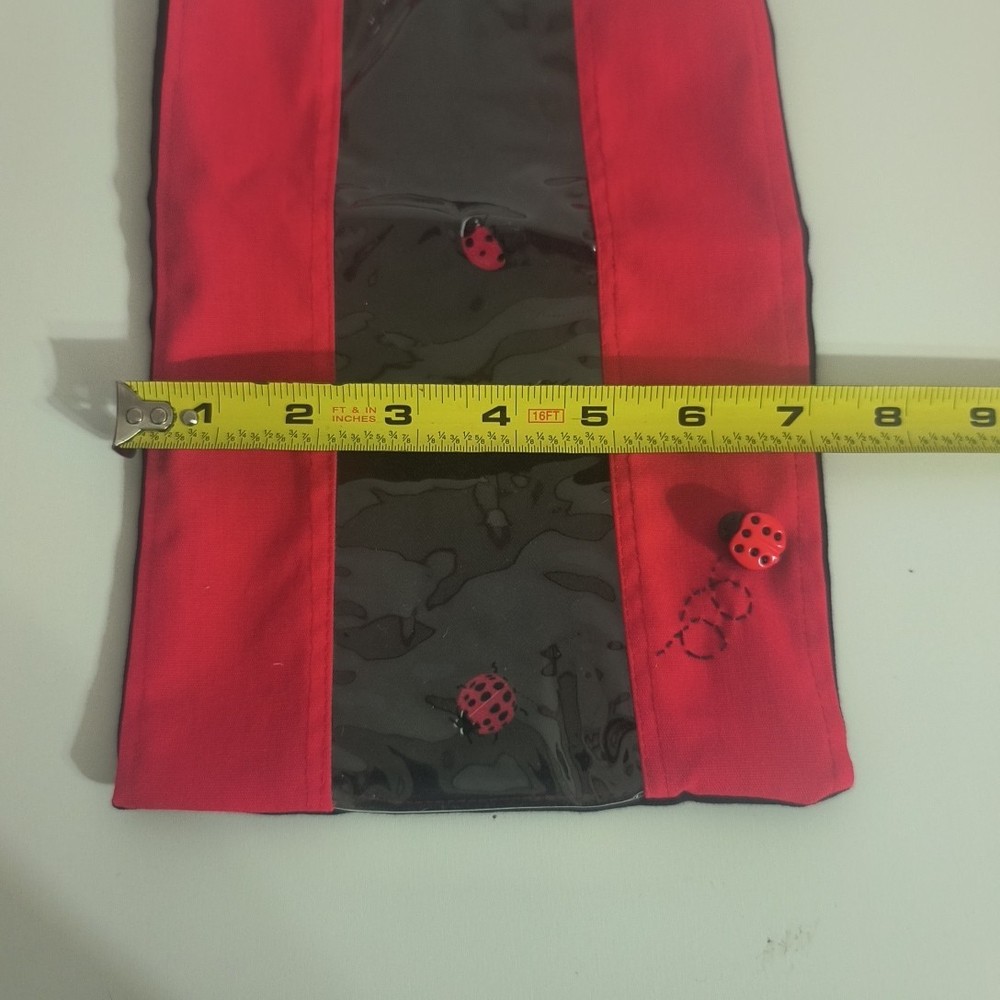 LadyBug Drawstring Bag Pouch Handmade Set Of 2
