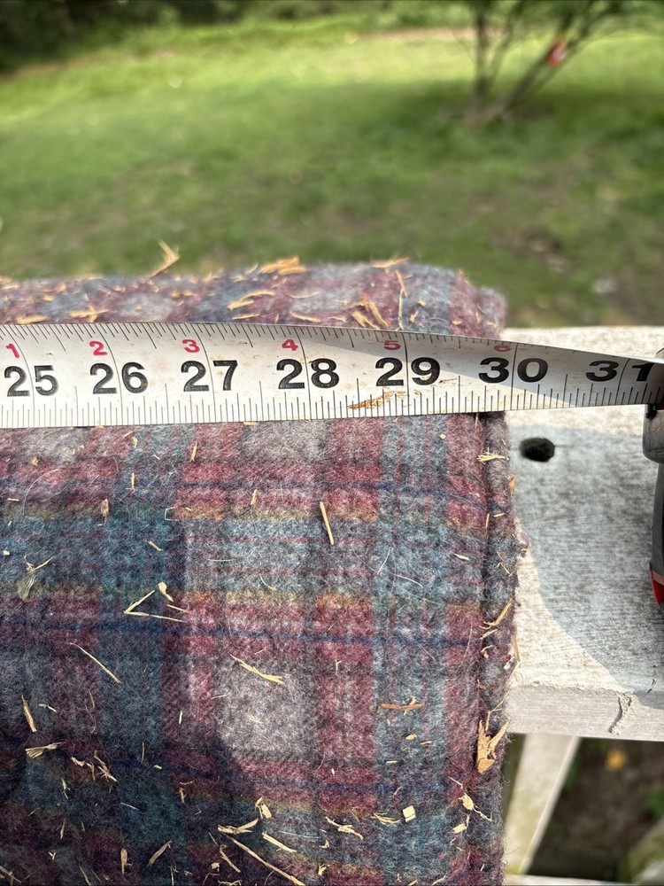 Wool Blanket with Plaid Pattern Saddle Pad