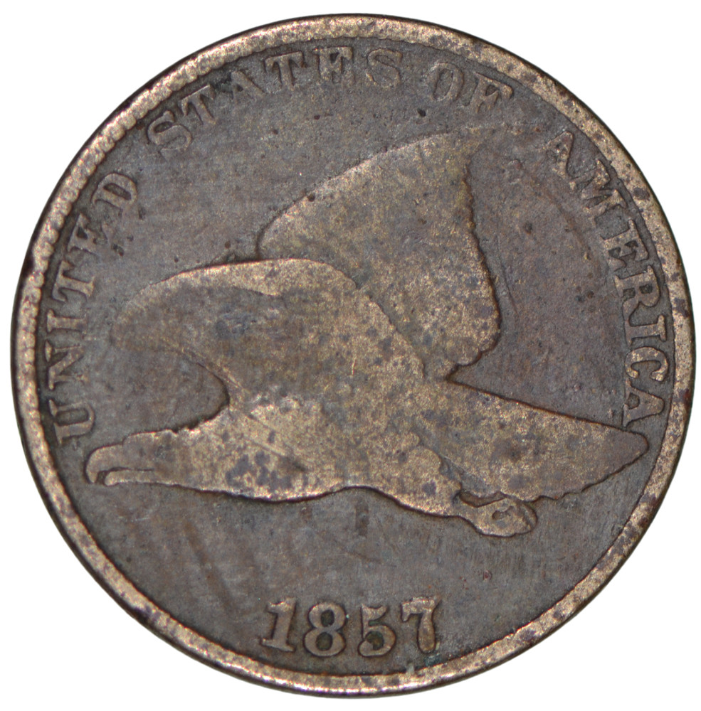 1857 1C Flying Eagle Cent ~ VG Details