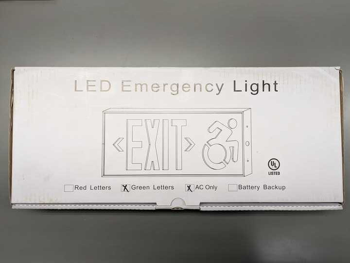 COMPASS CSAUDG ALUMINUM LED EXIT SIGN - GREEN