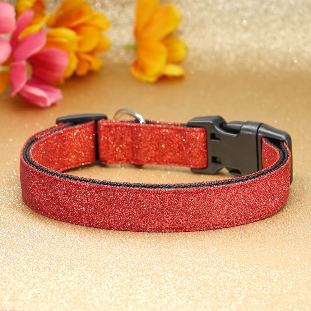 Glittering Basic Dog Collar Comfy & Durable Dog Collar for Small Medium Large...