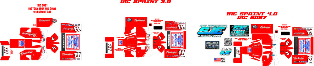 1RC SPRINT WRAP CUSTOM BUD THEME DECAL KIT