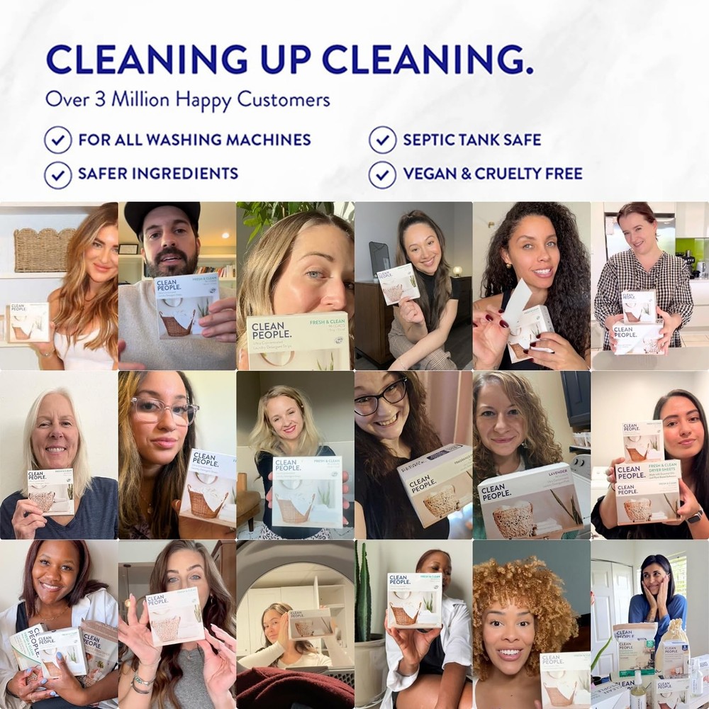 Clean People Laundry Detergent Sheets- Recyclable Packaging, 384 Count
