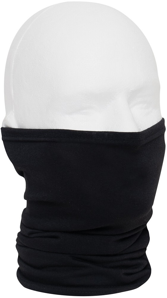 Kids Black Neck Gaiter Lightweight Polyester Multi-Use Face Mask Balaclava