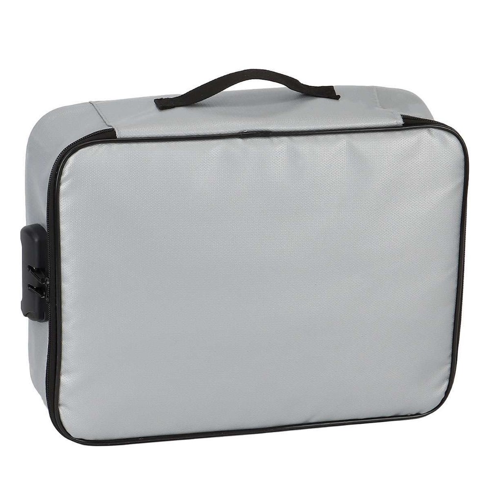 Fire Proof Waterproof Document Box with Lock File Storage Organizer Box Safe Bag