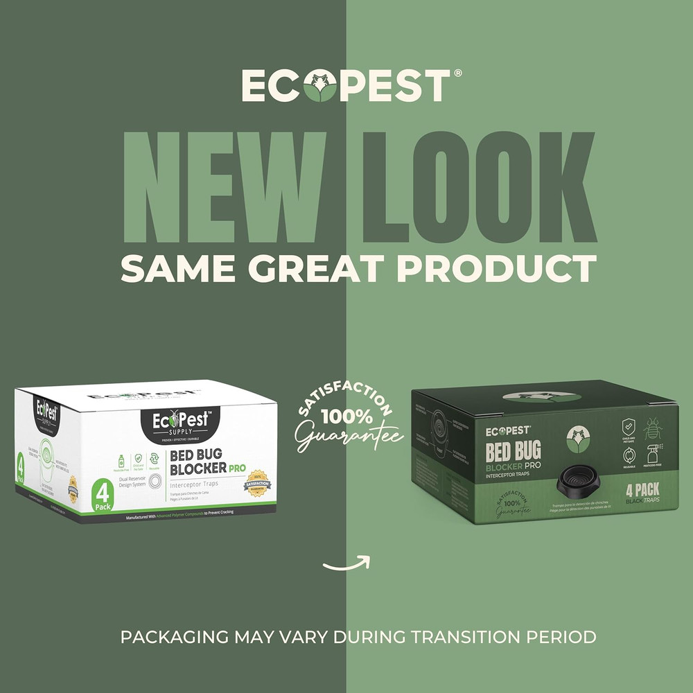 Bed Bug Interceptors – 4 Pack | Bed Bug Blocker (Pro) Interceptor Traps | Insect