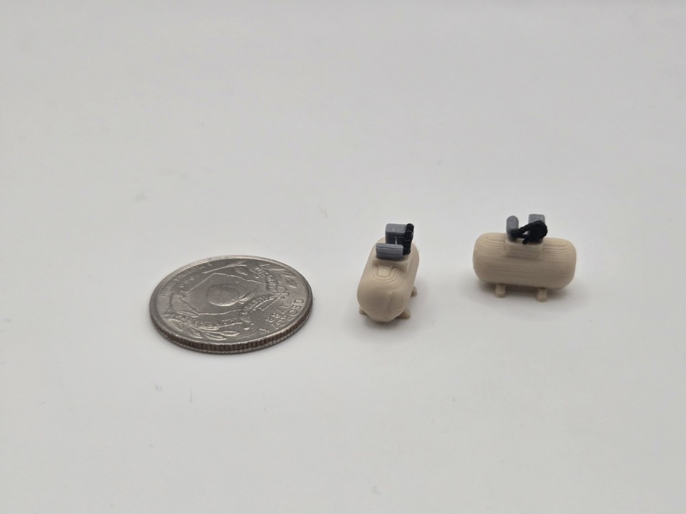 1/64 Scale Small Shop Compressor *2 Pack* in Tan