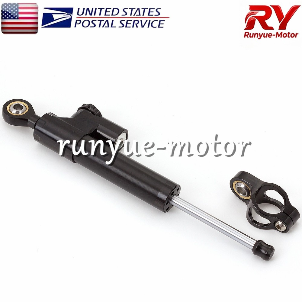 255mm Adjustable Motorcycle Steering Damper Stabilizer Linear Control Universal