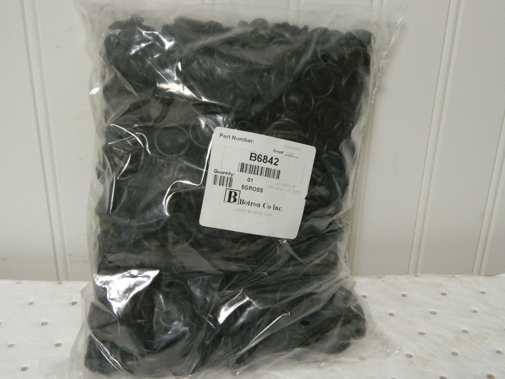 Borton Black ESD Finger Cots 7in Medium Approx. 700 B6842