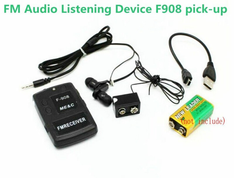 Wireless Transmitter Receiver Solund Pick-up Bug FM Listening Device Small Bug