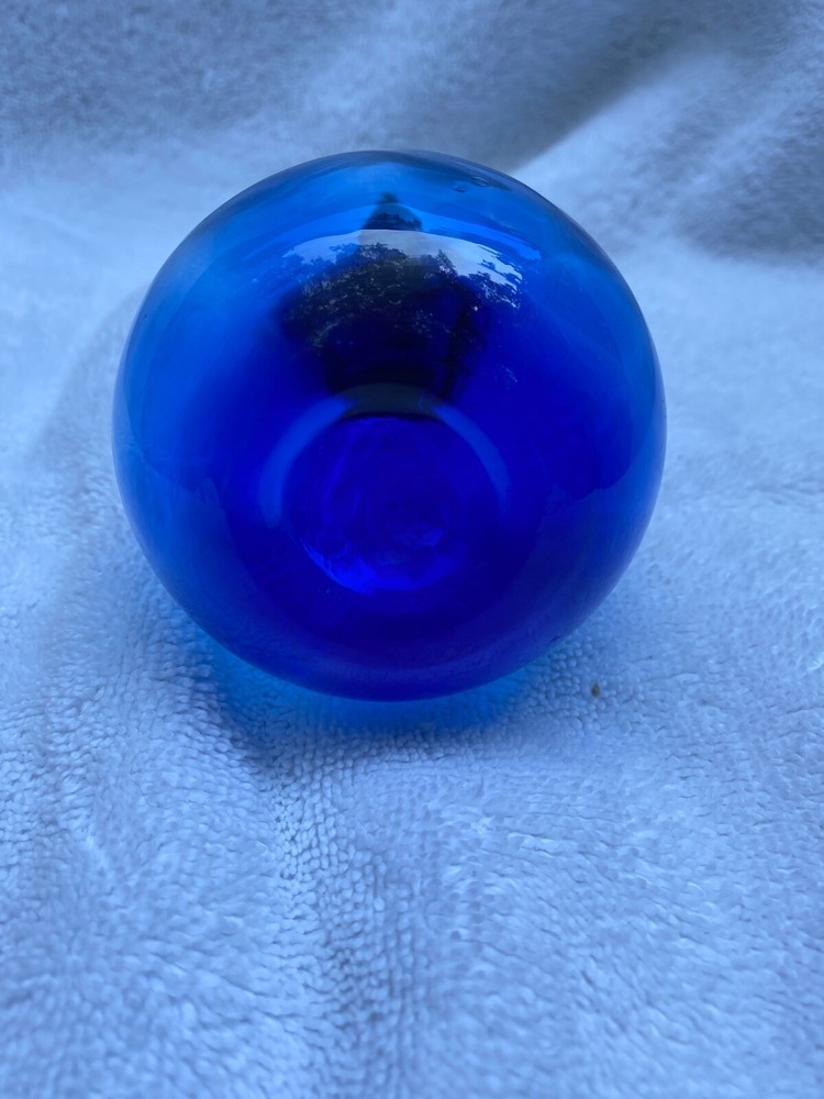 MCM Blenko Style Small Optic Perfume Bottle with stopper - Cobalt Blue