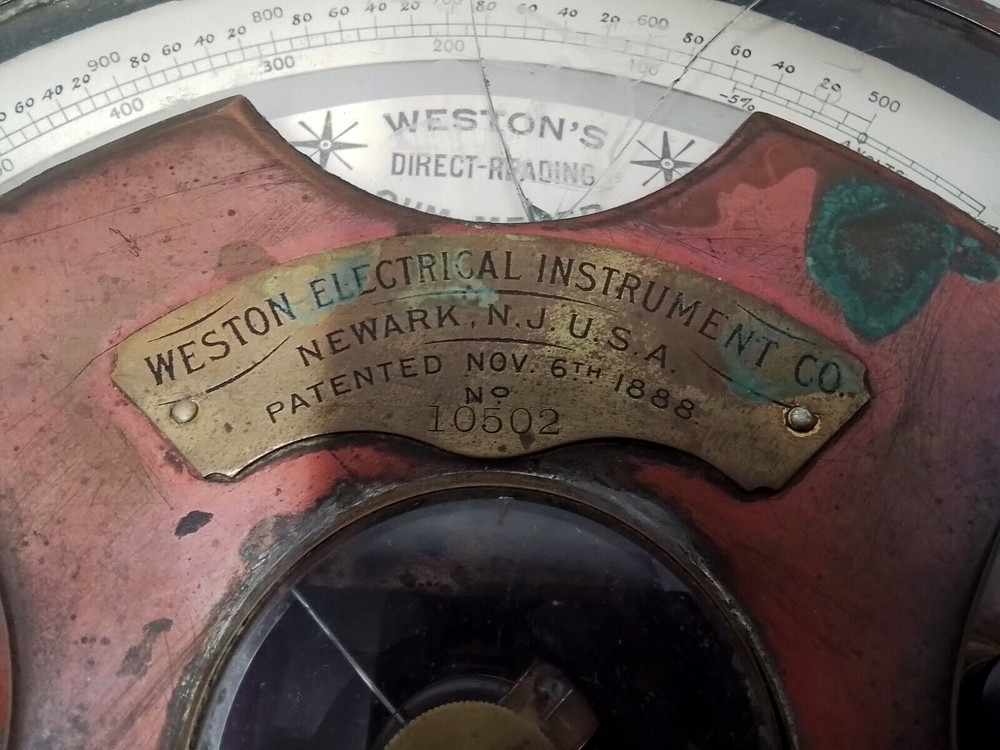 Vintage Weston's Direct Reading Volt-Meter Voltmeter Untested