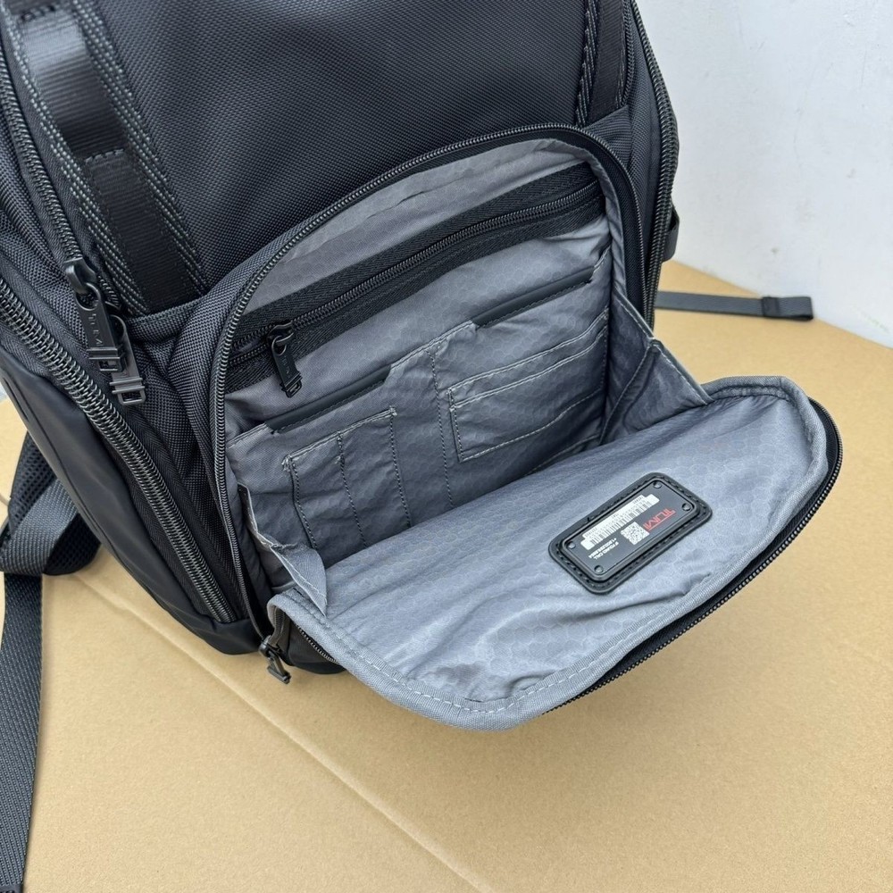 Tumi Alpha Bravo Search Backpack Black Nylon Leather High Function 0232789D