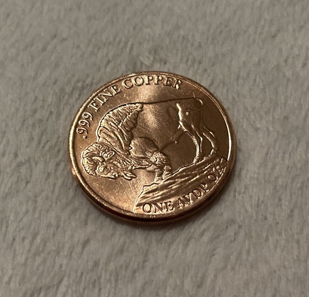 Buffalo 1 oz Pure Copper Round
