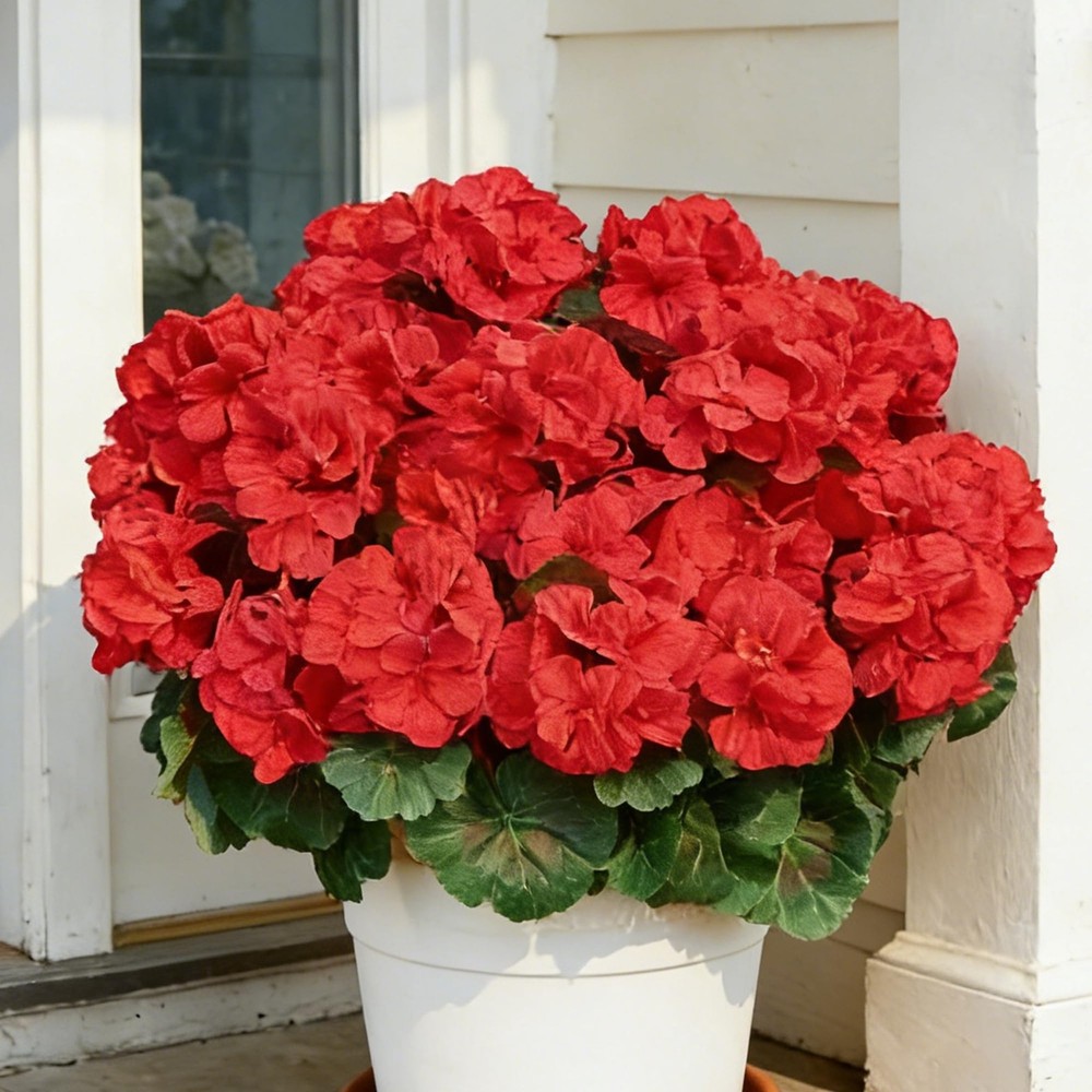 Geranium Artificial Flowers for Outdoors Spring UV Resistant Silk Geranium Re...