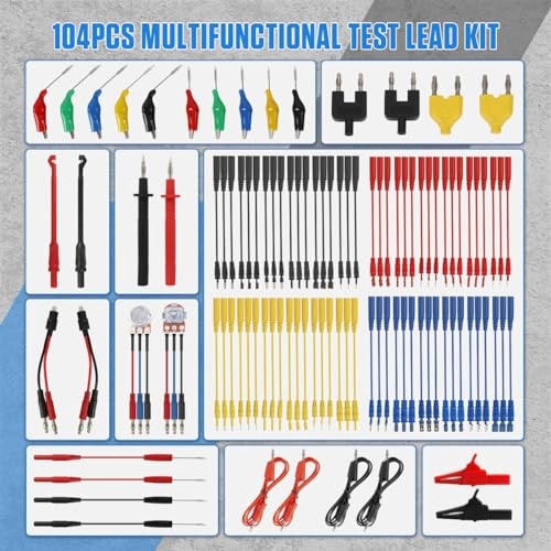 Multimeter Test Leads Kit Multimeter Leads Kit Multi Function Electrical 104PCS