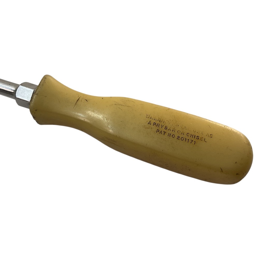 Snap-On Flat Screwdriver 3/8" SSD8 8" Blade White Handle As Pictured Mech Tool