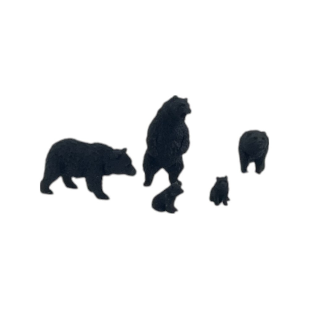 Bears with Cubs (5pk) - S Scale 1:64 - Black