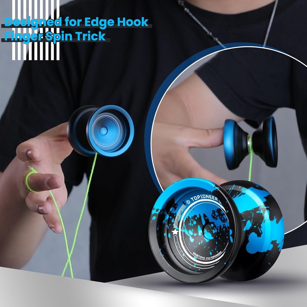 V12 Finger Spin Yoyo Professional Responsive Unresponsive