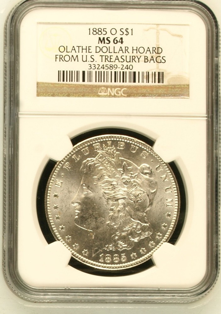 1885 O Morgan Silver Dollar NGC MS-64