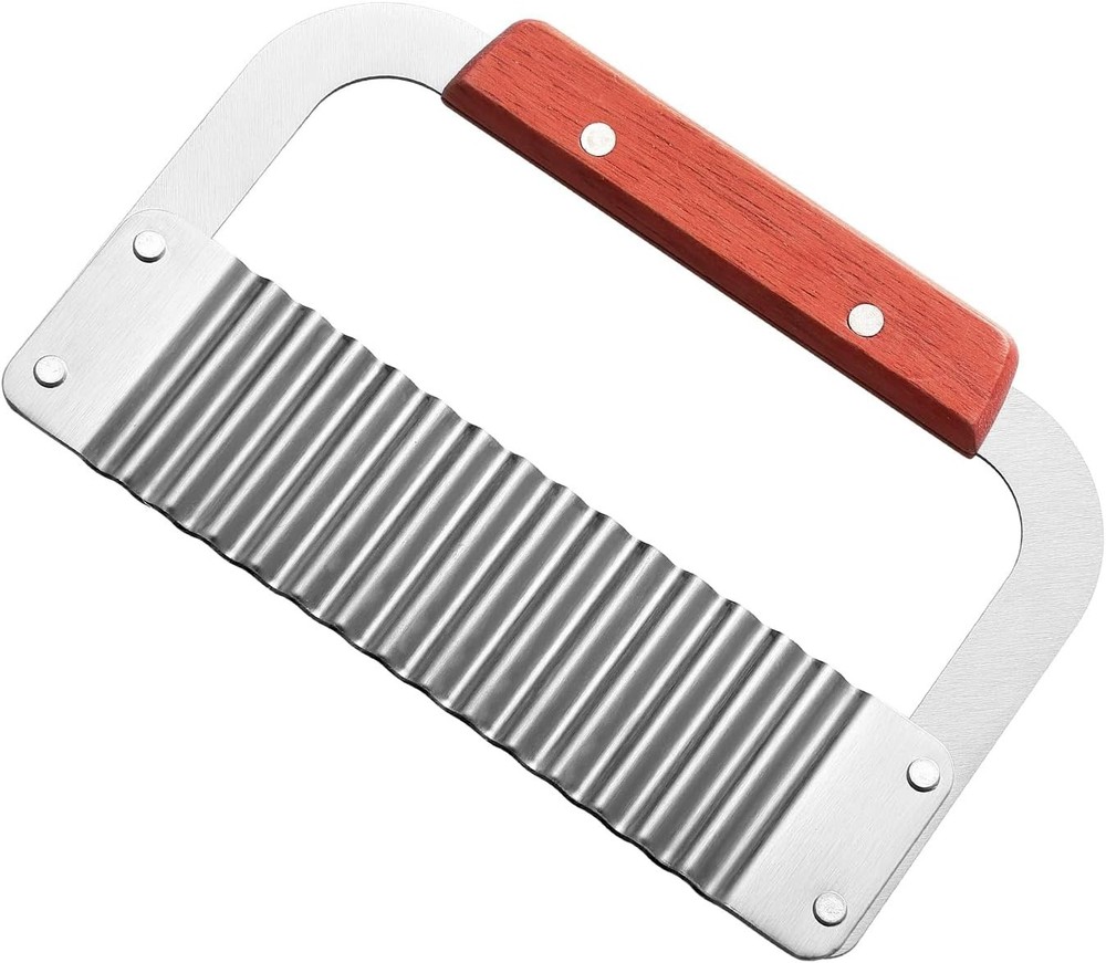 Rust-Resistant Crinkle Slicing Knife for Vegetables - Ideal for Creative Cooking