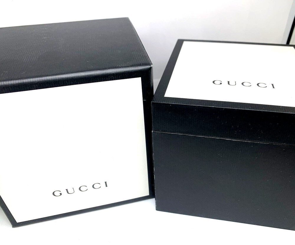 Gucci Watch Box Presentation Black White Cardboard Display Gift Empty