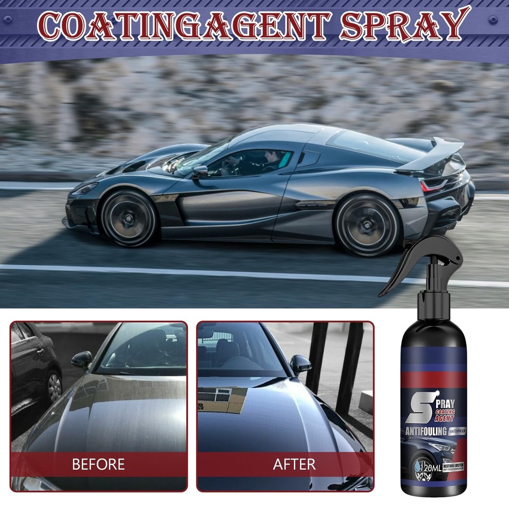2Pcs Multi-Functional Coating Renewal Agent, 3 in 1 Ceramic Car Coating...
