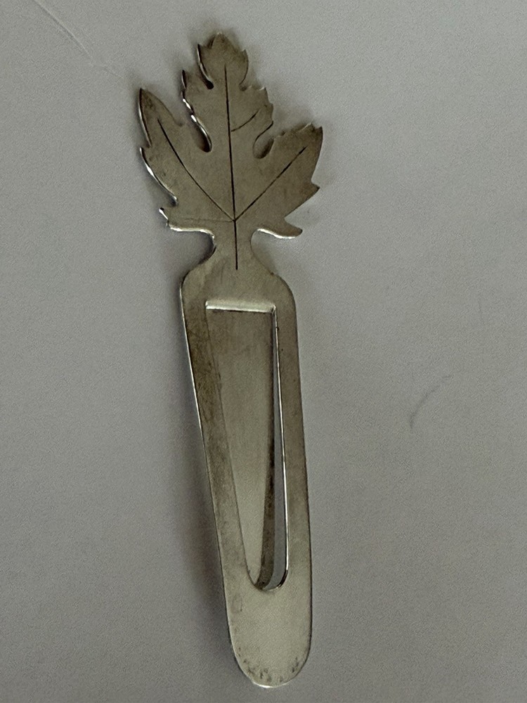 Tiffany & Co. Sterling Silver Maple Leaf Bookmark 3” Canada Vintage